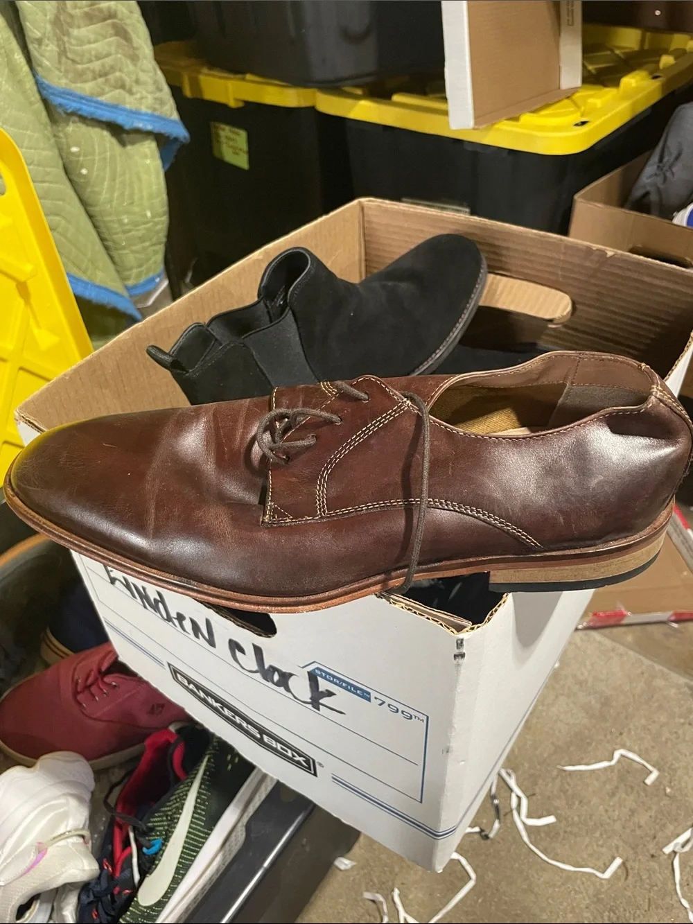 Giorgio Brutini Dark Brown Leather Derby Dress Shoes